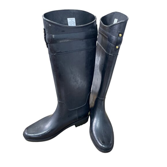 Lauren Ralph Lauren Womens Rossalyn Black Rain Boots Size 6B SKU 8967 - Picture 2 of 16